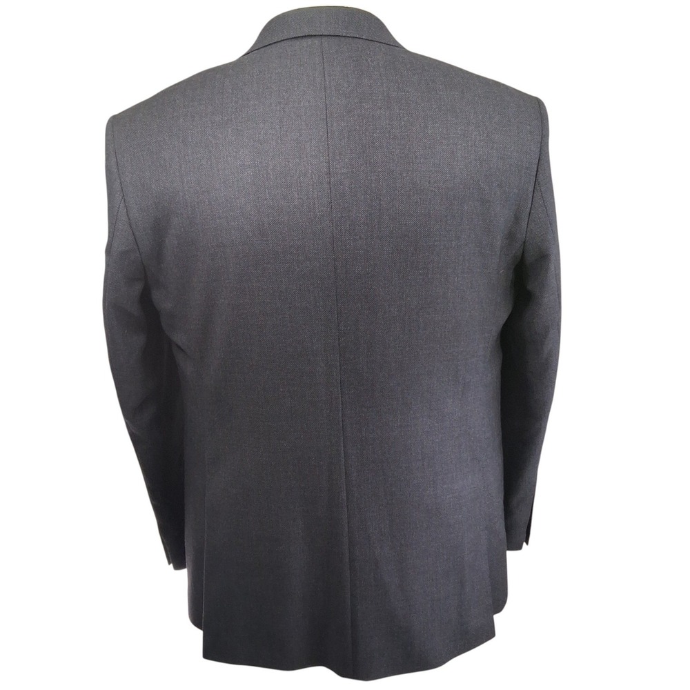 M&S Sartorial Suit Jacket 42R Charcoal Grey Wool Regular Fit Blazer Double Vent - Picture 4 of 9